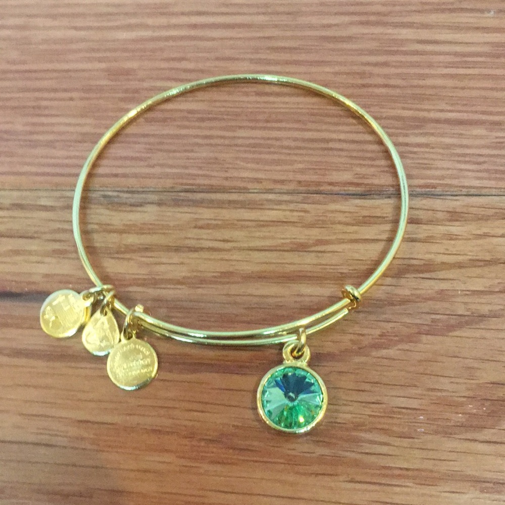 Alex & Ani AUGUST birthstone PERIDOT Bangle